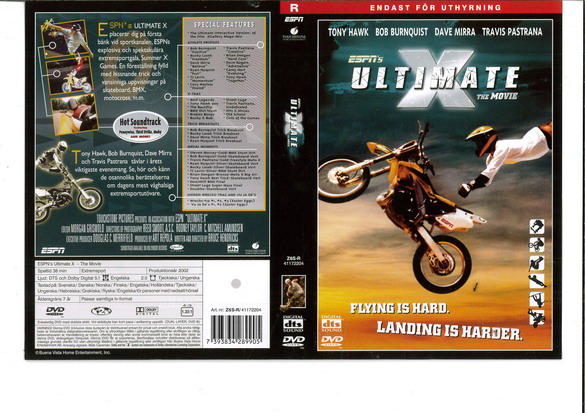 ULTIMATE X - THE MOVIE (DVD OMSLAG)