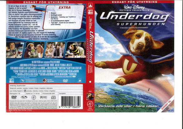UNDERDOG: SUPERHUNDEN (DVD OMSLAG)