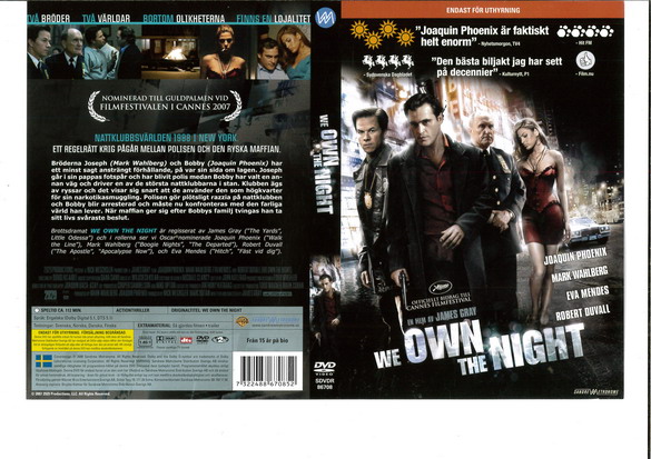 WE OWN THE NIGHT (DVD OMSLAG)