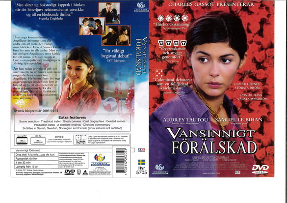 VANSINNIGT FÖRÄLSKAD (DVD OMSLAG)