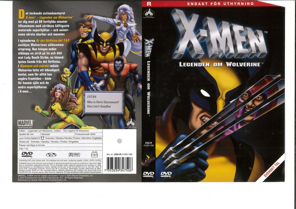 X-MEN: LEGENDEN OM WOLVERINE (DVD OMSLAG)