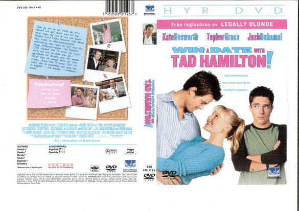 WIN A DATE WITH TAD HAMILTON (DVD OMSLAG)