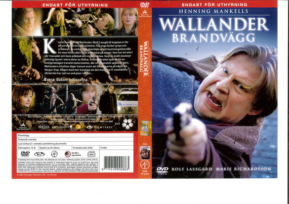 WALLANDER: BRANDVÄGG (DVD OMSLAG)