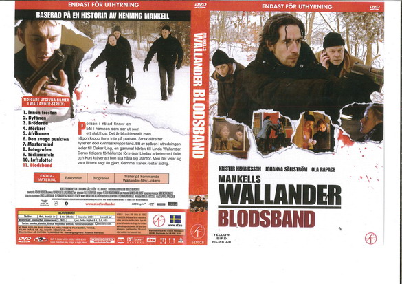 WALLANDER: BLODSBAND (DVD OMSLAG)