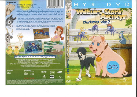 WILBURS STORA ÄVENTYR: CHARLOTTE'S WEB 2 (DVD OMSLAG)