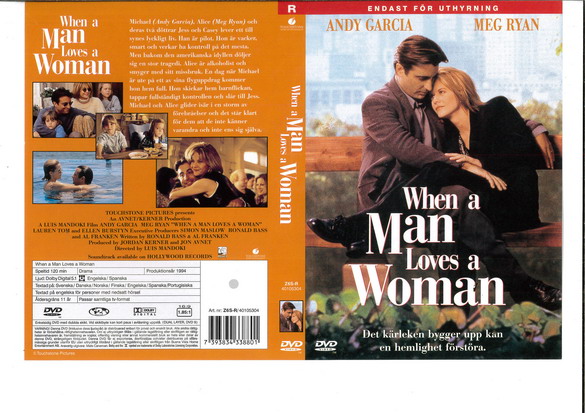 WHEN A MAN LOVES A WOMAN (DVD OMSLAG)