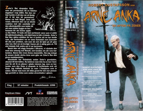 ARNE ANKA  - EN AFTON PÅ ZEKES (VHS)