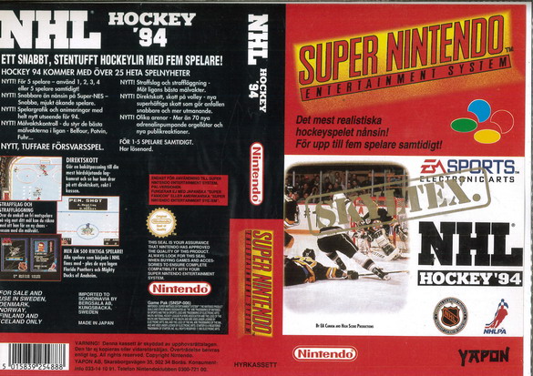 NHL HOCKEY\'94 (SNES-OMSLAG)