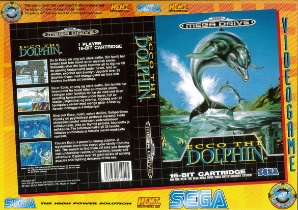 ECCO THE DOLPHIN (MD OMSLAG)