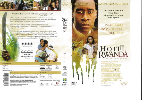 HOTEL RWANDA (DVD OMSLAG)