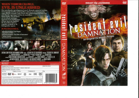 RESIDENT EVIL: DAMNATION (DVD OMSLAG)