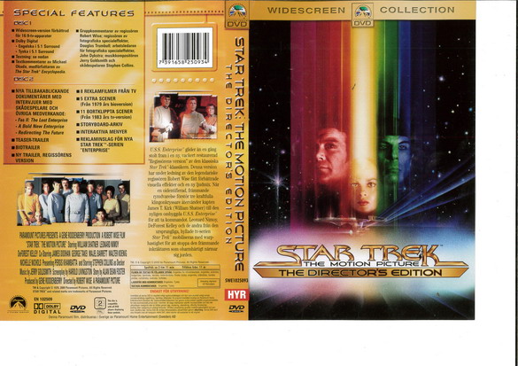 STAR TREK: THE MOTION PICTURE (DVD OMSLAG)