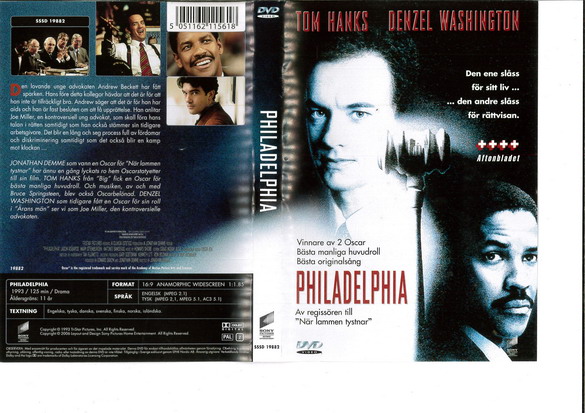 PHILADELPHIA (DVD OMSLAG)