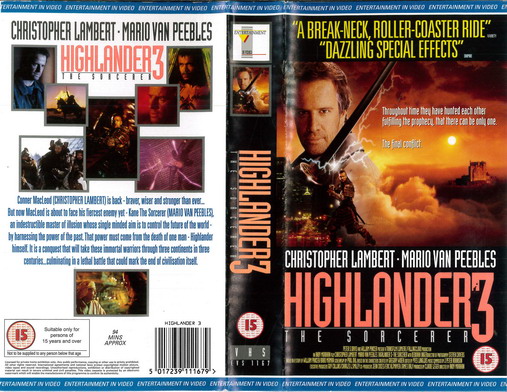 HIGHLANDER 3 (VHS) UK