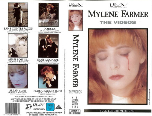 MYLENE FARMER: THE VIDEOS (VHS)