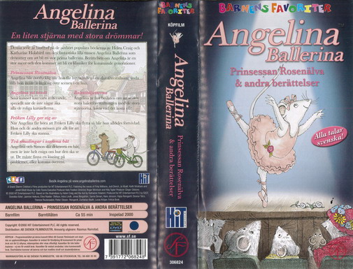 ANGELINA BALLERINA - PRINSESSAN  ROSENÄLVA... (VHS)