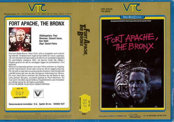 FORT APACHE,THE BRONX (Vhs-omslag)