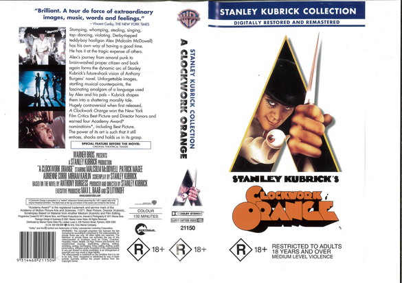 A CLOCKWORK ORANGE (VHS) AUS