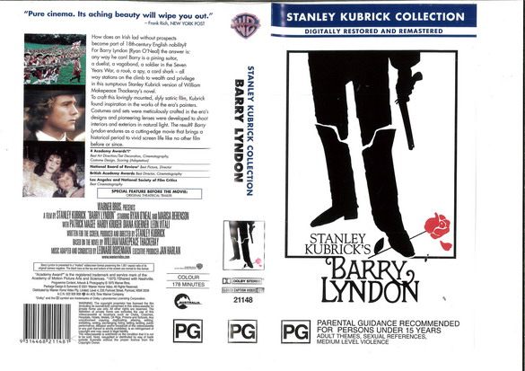 BARRY LYNDON (VHS)NY -  AUS
