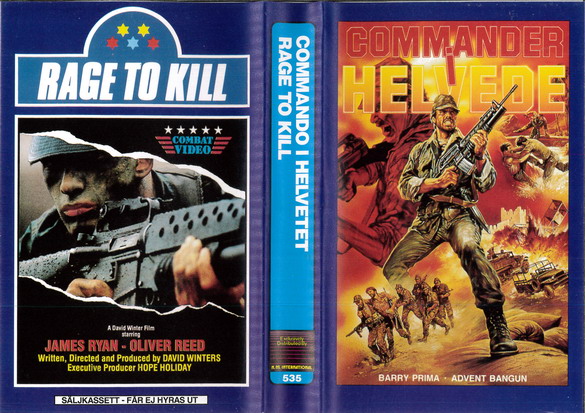 535 COMMANDO I HELVETE/RAGE TO KILL (VHS)