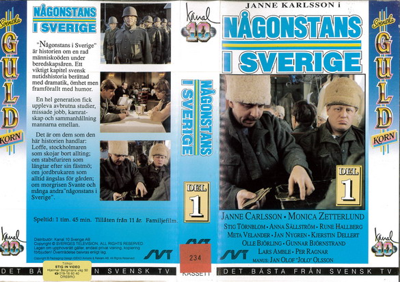 NÅGANSTANS I SVERIGE DEL 1 (VHS)