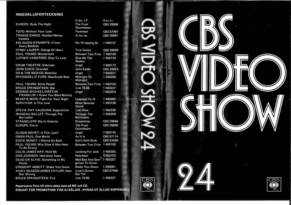 CBS VIDEO SHOW 24 (VHS)