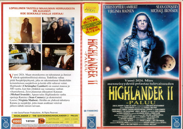 HIGHLANDER 2(VHS) FIN