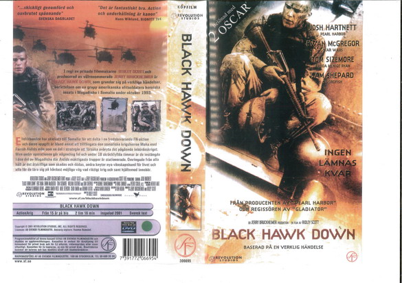 BLACK HAWK DOWN (VHS) ny
