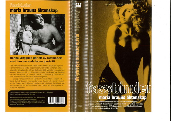 MARIA BRAUNS ÄKENSKAP (VHS)