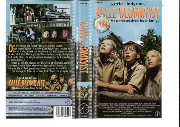 KALLE BLOMKVIST  - MÄSTERDETEKTIVEN LEVER FARLIGT (VHS)