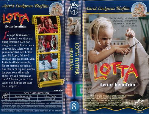 ASTRID LINDGREN  8 LOTTA FLYTTAR HEMIFRÅN (VHS)