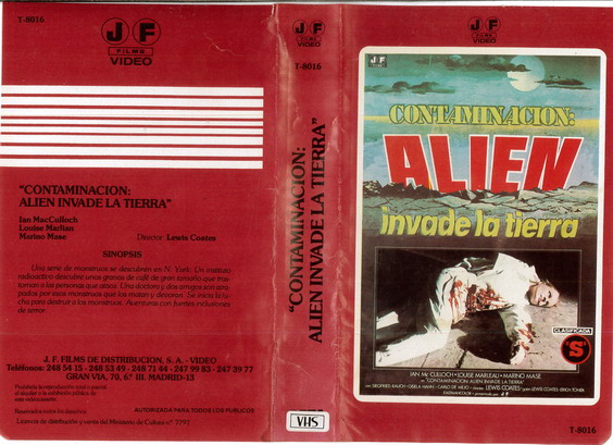 CONTAMINACION: ALIEN (VHS) IMPORT