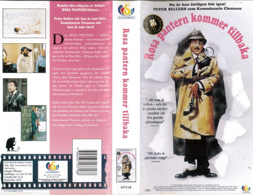ROSA PANTERN KOMMER TILLBAKA (VHS)