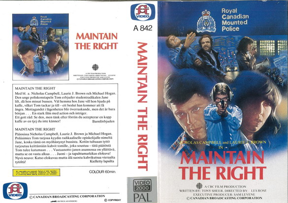 Maintain The Right (video 2000)
