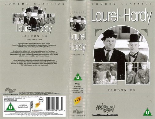 LAUREL AND HARDY - PARDON US  (VHS)UK