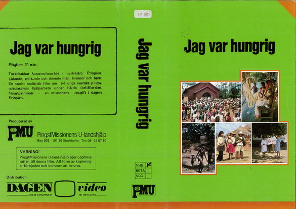JAG VAR HUNGRIG (VHS OMSLAG)