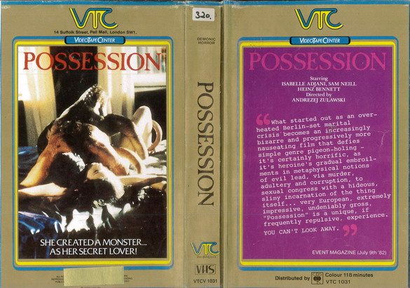 POSSESSION (VHS) UK