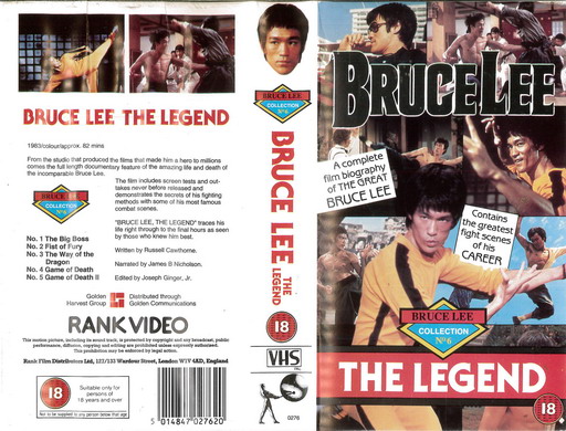 BRUCE LEE THE LEGEND (VHS) UK