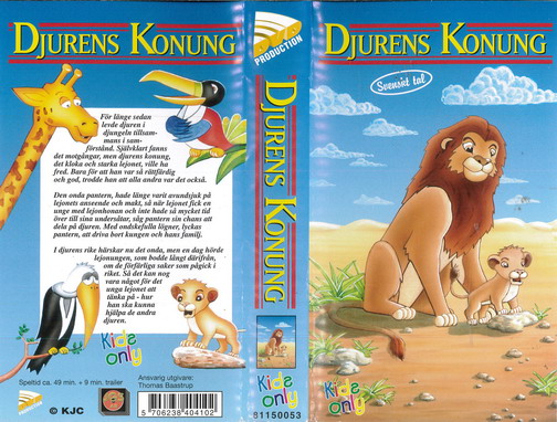 DJURENS KONUNG (VHS)