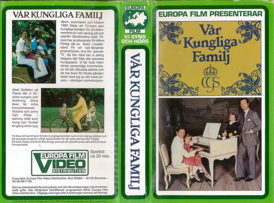 VÅR KUNGLIGA FAMILJ  (VHS)