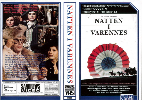 NATTEN I VARENNES (VHS OMSLAG)