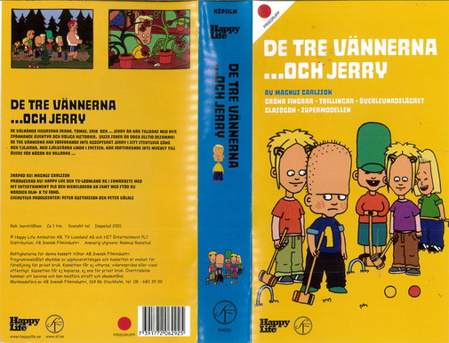 DE TRE VÄNNERNA..OCH JERRY  - FRÖNA FINGRAR  (VHS)NY