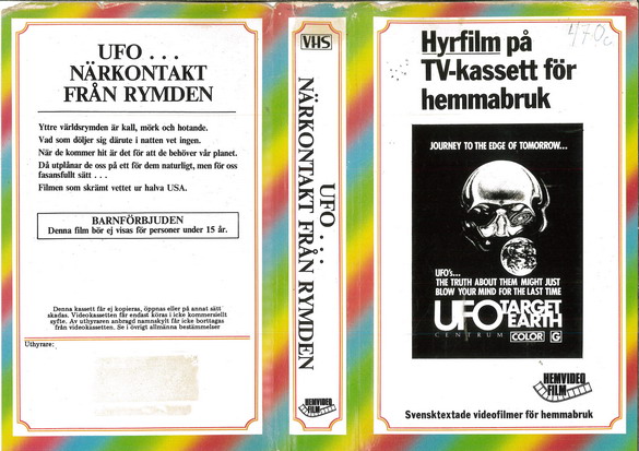 033/143-UFO-NÄRKONTAKT FRÅN RYMDEN (vhs)