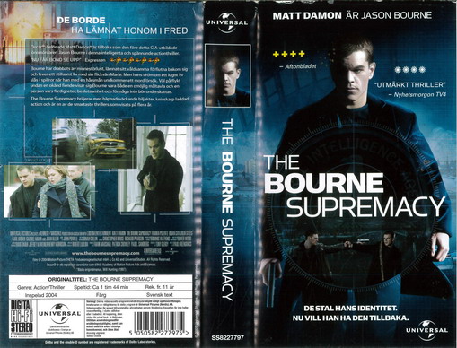 BOURNE SUPREMACY (VHS) NY