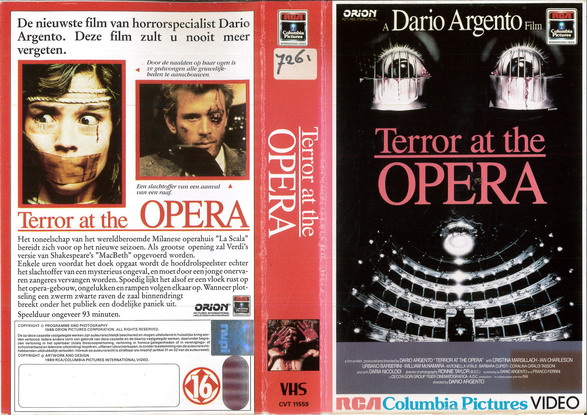 TERROR AT THE OPERA (VHS) HOL