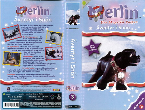 MERLIN DEN MAGISKA VALPEN 3 ÄVENTYR I SNÖN(VHS)