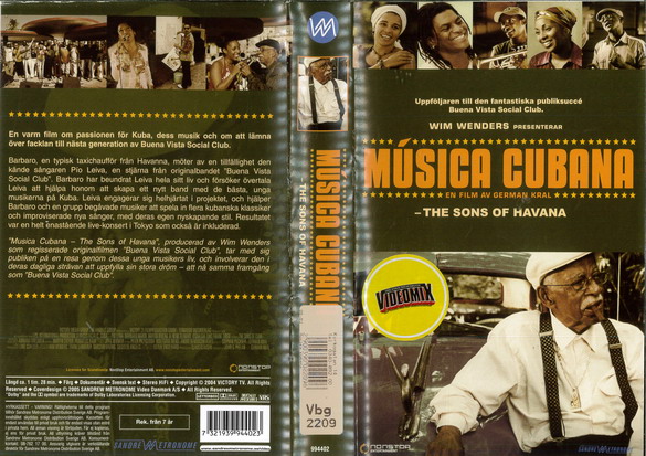 994402 MUSICA CUBANA (VHS)