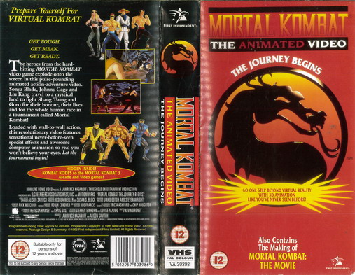MORTAL KOMBAT - ANIMATED VIDEO (VHS)
