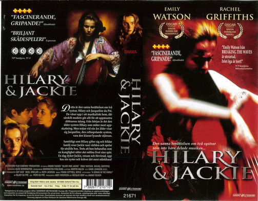 HILARY & JACKIE (VHS OMSLAG)