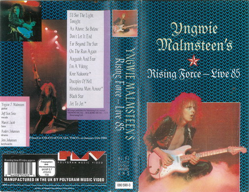 YNGWIE MALMSTEEN'S RISING FORCE - LIVE '85 (VHS)